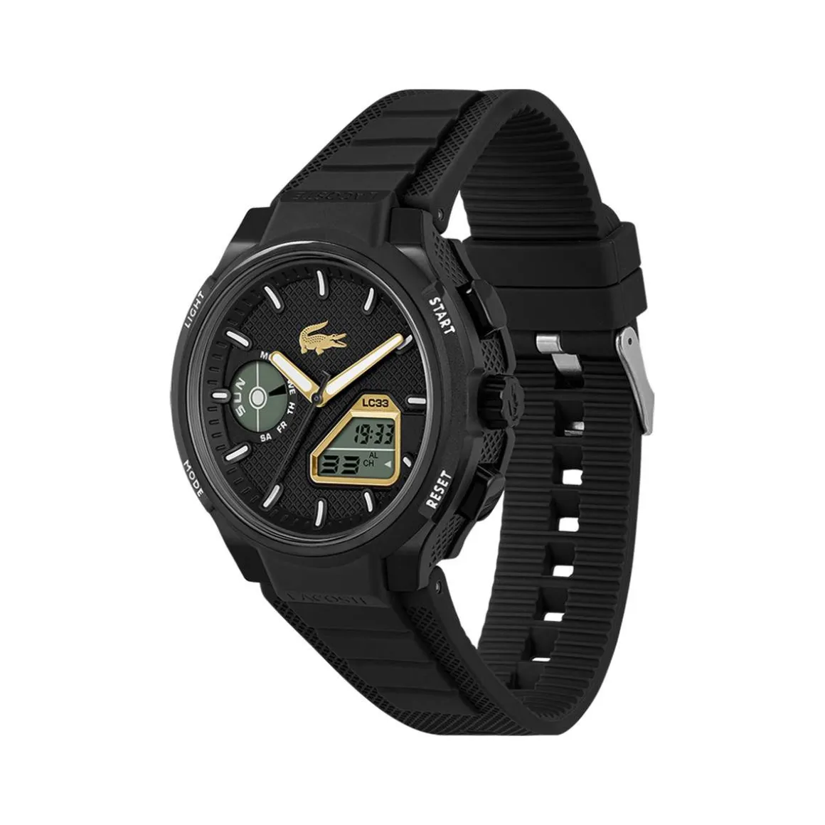 Montre LACOSTE lc33 homme bracelet silicone noir