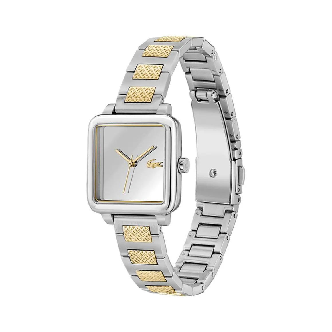Montre LACOSTE.12.12 leap femme bracelet acier inoxydable bicolore jaune