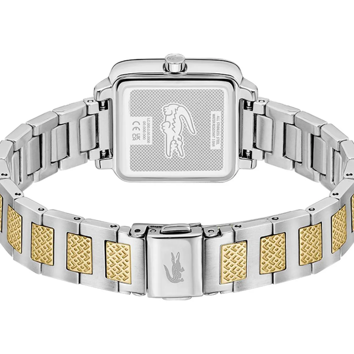 Montre LACOSTE.12.12 leap femme bracelet acier inoxydable bicolore jaune