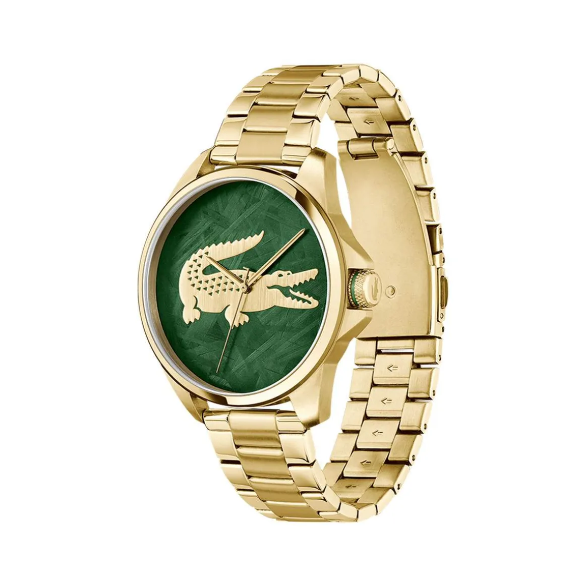 Montre LACOSTE le croc homme acier doré jaune cadran vert