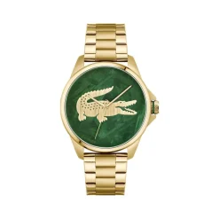 Montre LACOSTE le croc homme acier doré jaune cadran vert