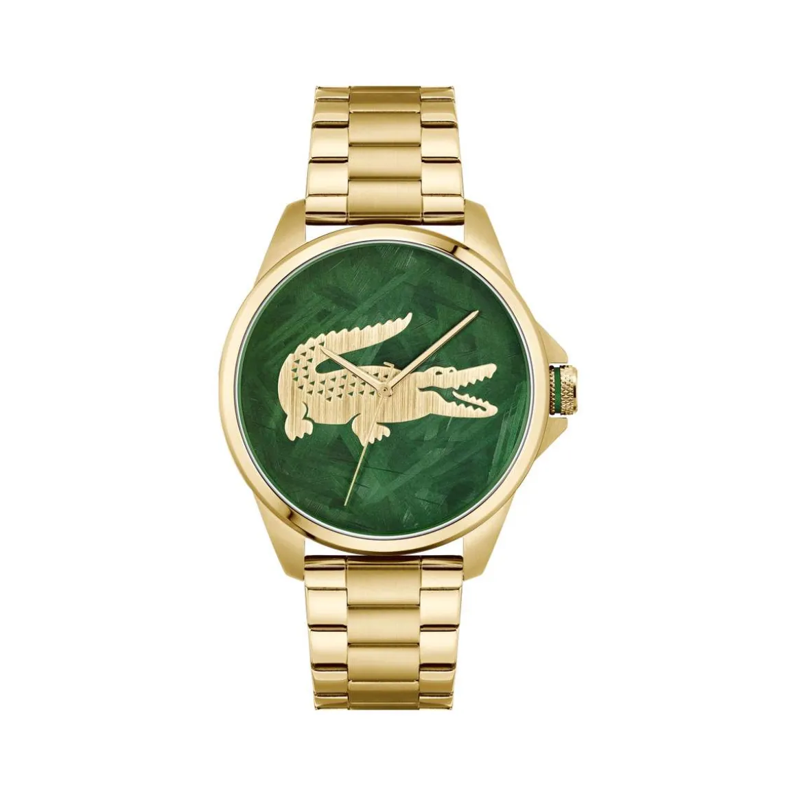 Montre LACOSTE le croc homme acier doré jaune cadran vert