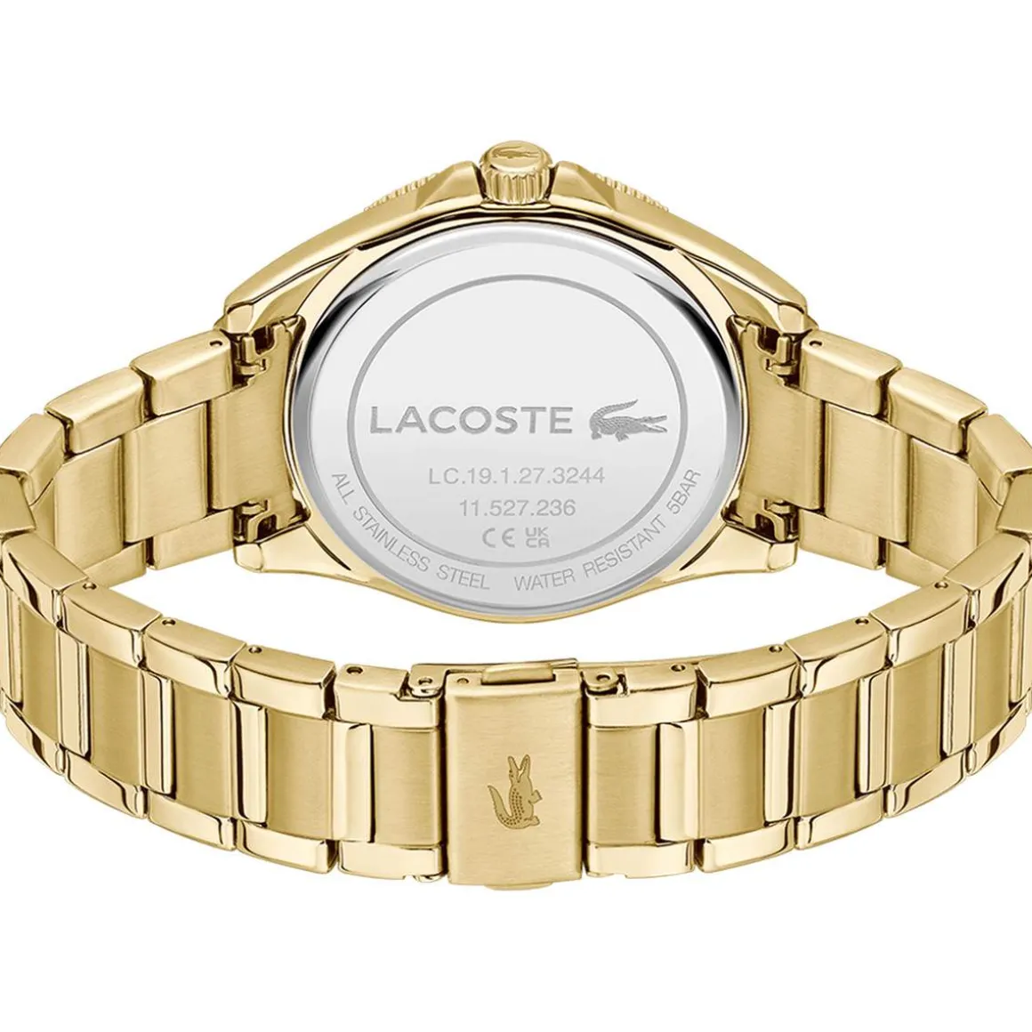 Montre LACOSTE mainsail homme bracelet acier inoxydable doré jaune