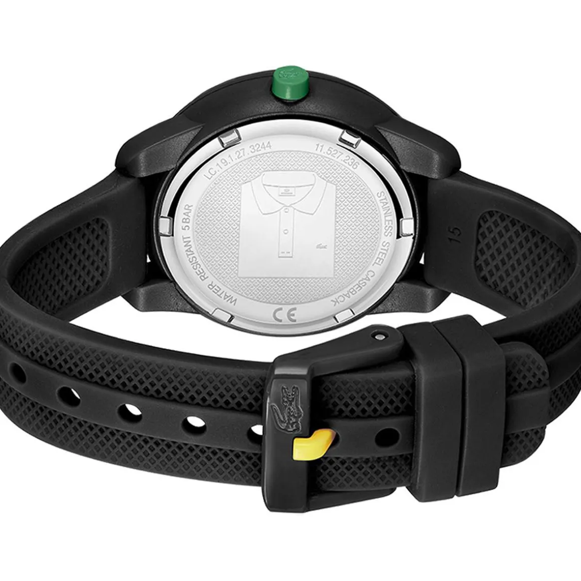 Montre LACOSTE mini tennis enfant bracelet silicone noir
