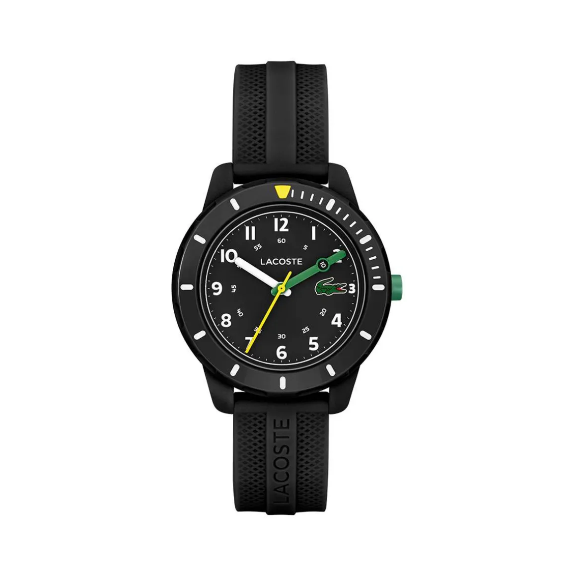 Montre LACOSTE mini tennis enfant bracelet silicone noir