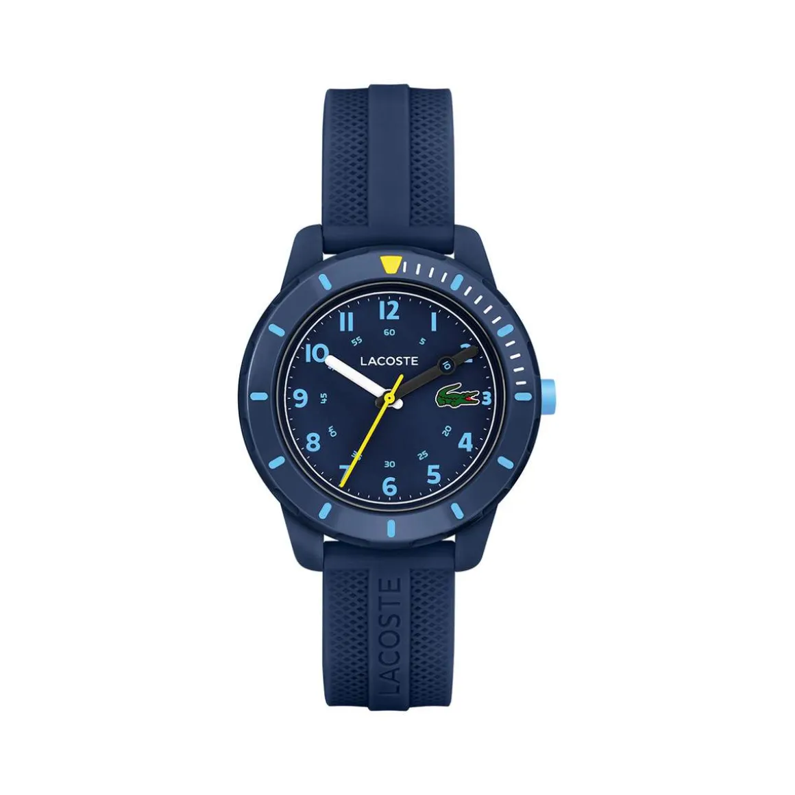 Montre LACOSTE mini tennis enfant bracelet silicone bleu