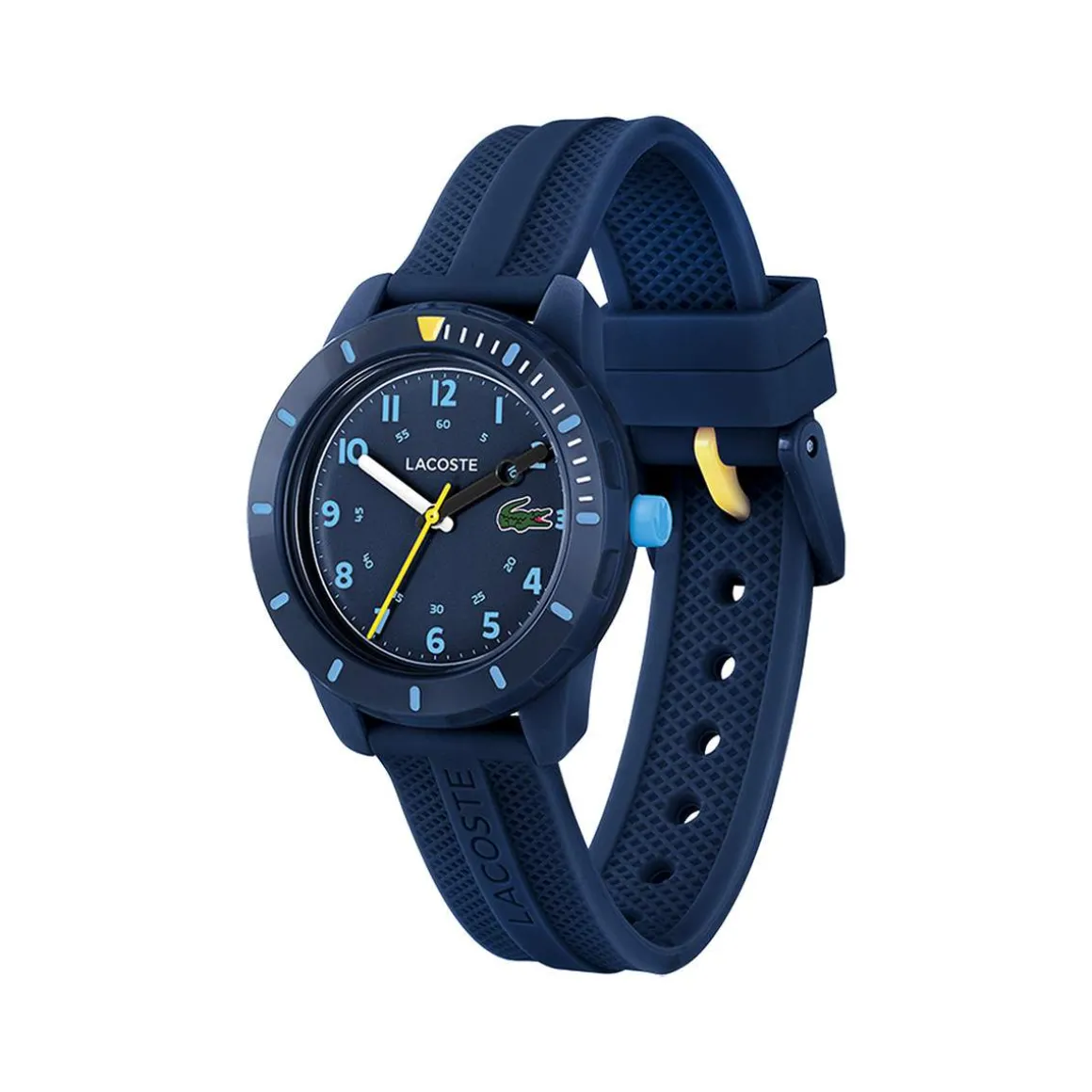 Montre LACOSTE mini tennis enfant bracelet silicone bleu