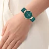 Montre LACOSTE orba femme vert bracelet cuir