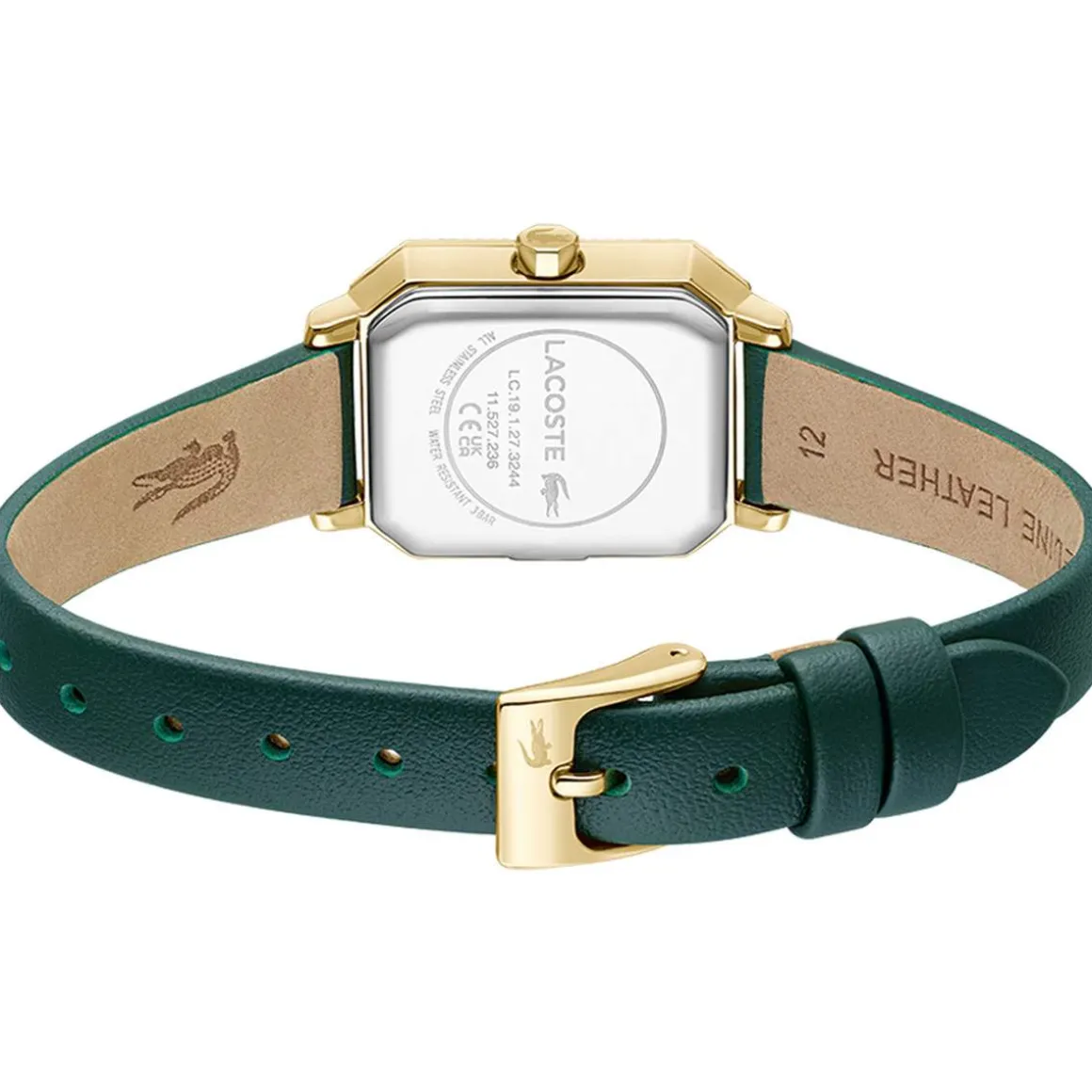 Montre LACOSTE parisienne femme cadran doré jaune bracelet vert