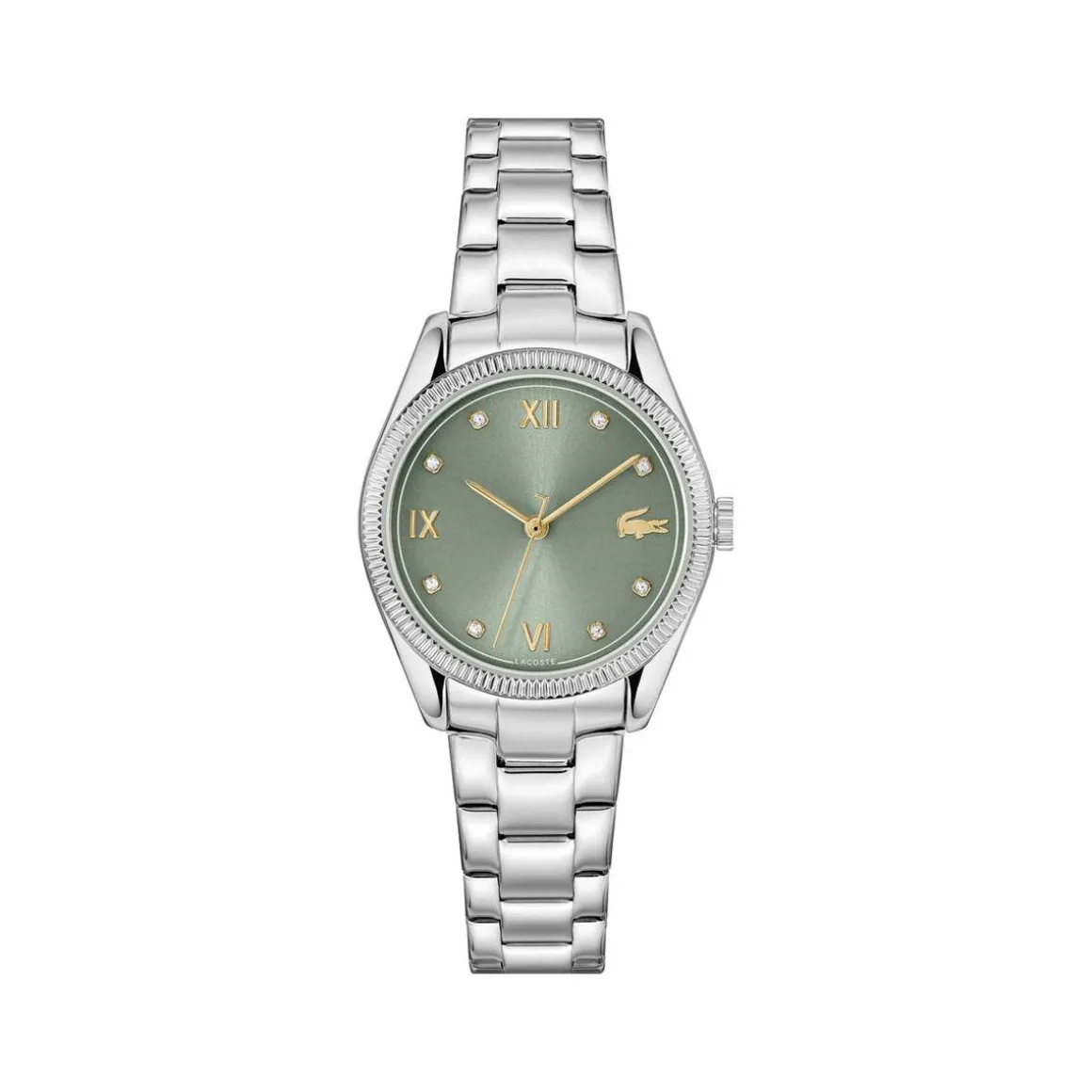 Montre LACOSTE parisienne femme acier cadran vert