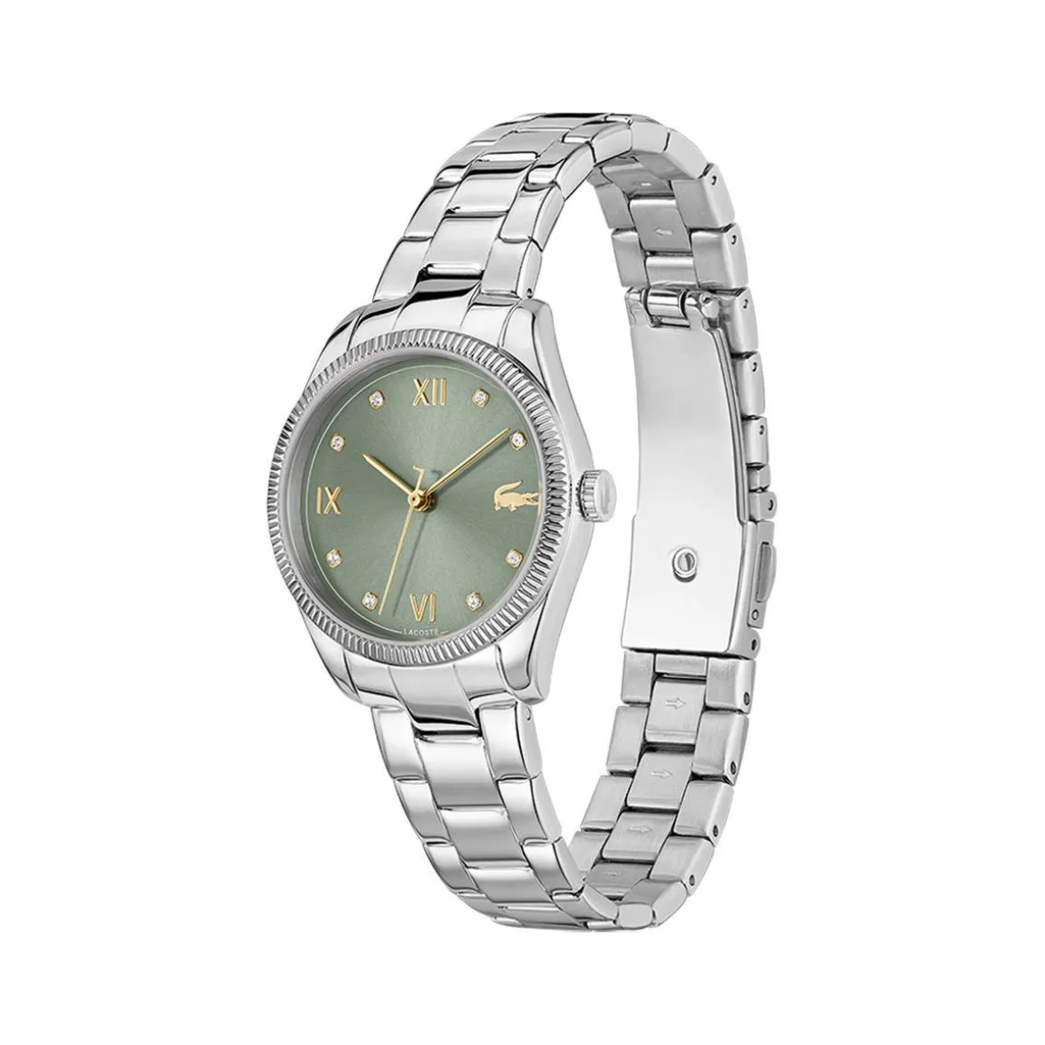 Montre LACOSTE parisienne femme acier cadran vert