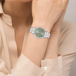 Montre LACOSTE parisienne femme acier cadran vert