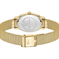 Montre LACOSTE parisienne femme bracelet acier inoxydable doré jaune