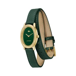 Montre LACOSTE parisienne femme bracelet cuir vert