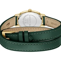 Montre LACOSTE parisienne femme bracelet cuir vert