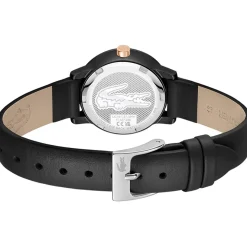 Montre LACOSTE 12.12 swift femme noir bracelet cuir