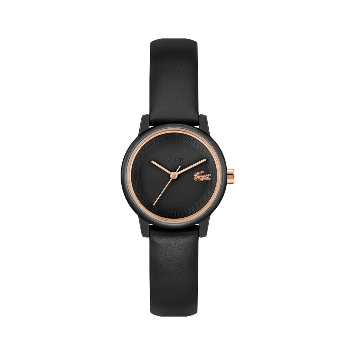 Montre LACOSTE 12.12 swift femme noir bracelet cuir