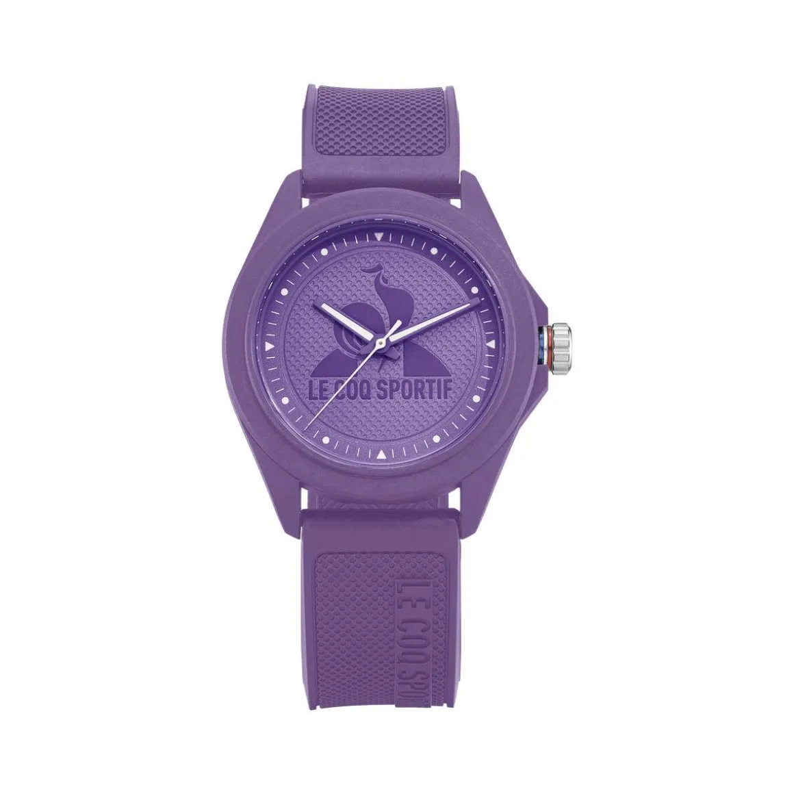 Montre LE COQ SPORTIF monochrome femme bracelet plastique violet