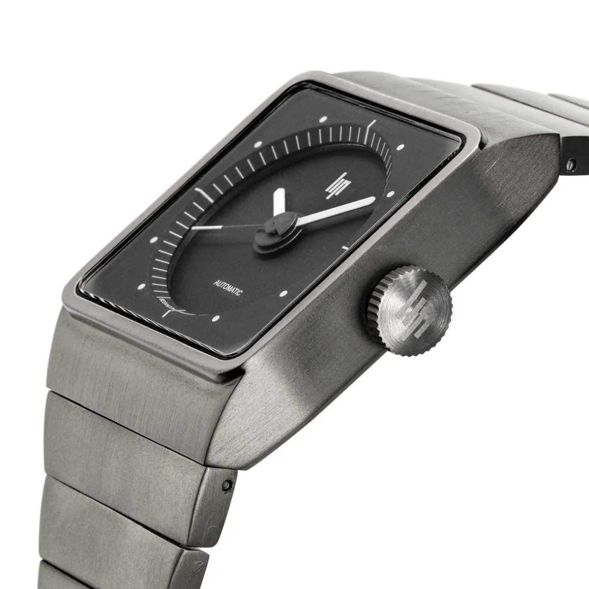 Montre LIP Big Titane homme automatique acier bracelet titane gris