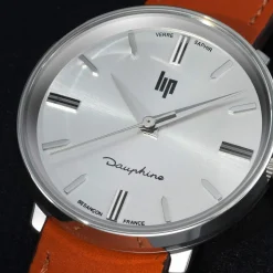 Montre Lip femme acier cuir marron orangé