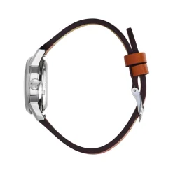 Montre Lip femme acier cuir marron foncé