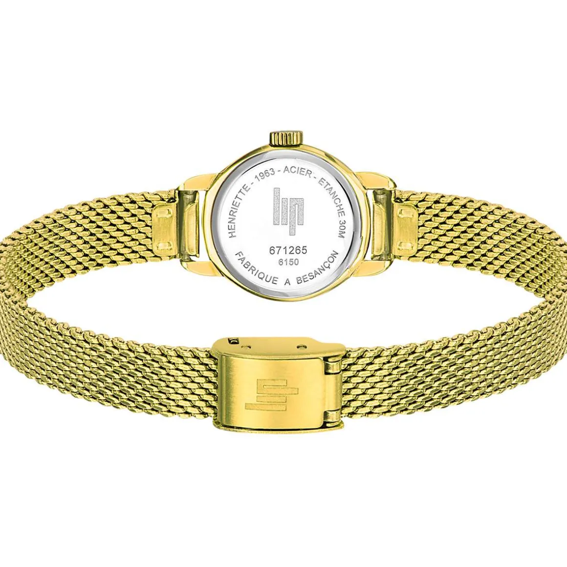 Montre Lip femme acier doré