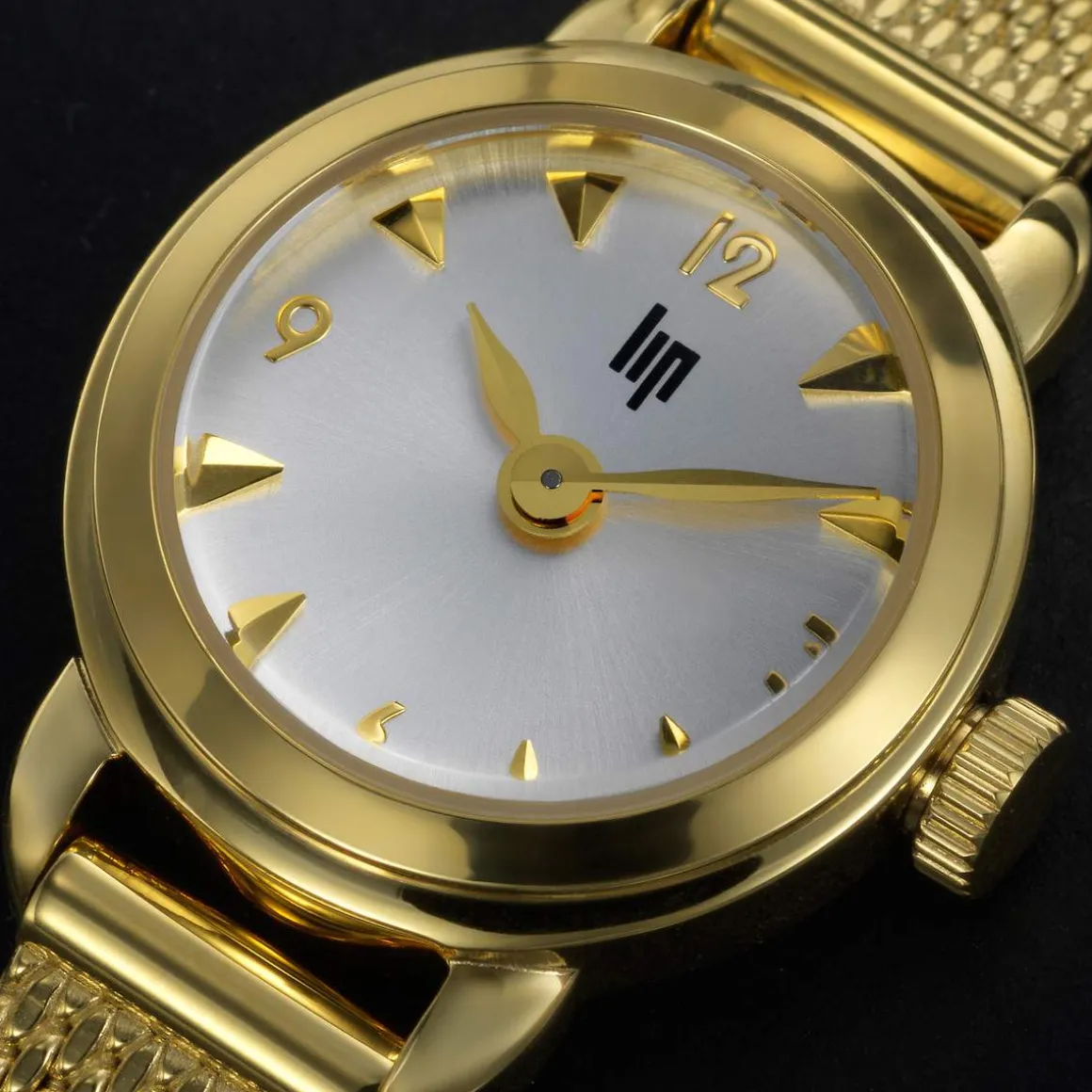 Montre Lip femme acier doré