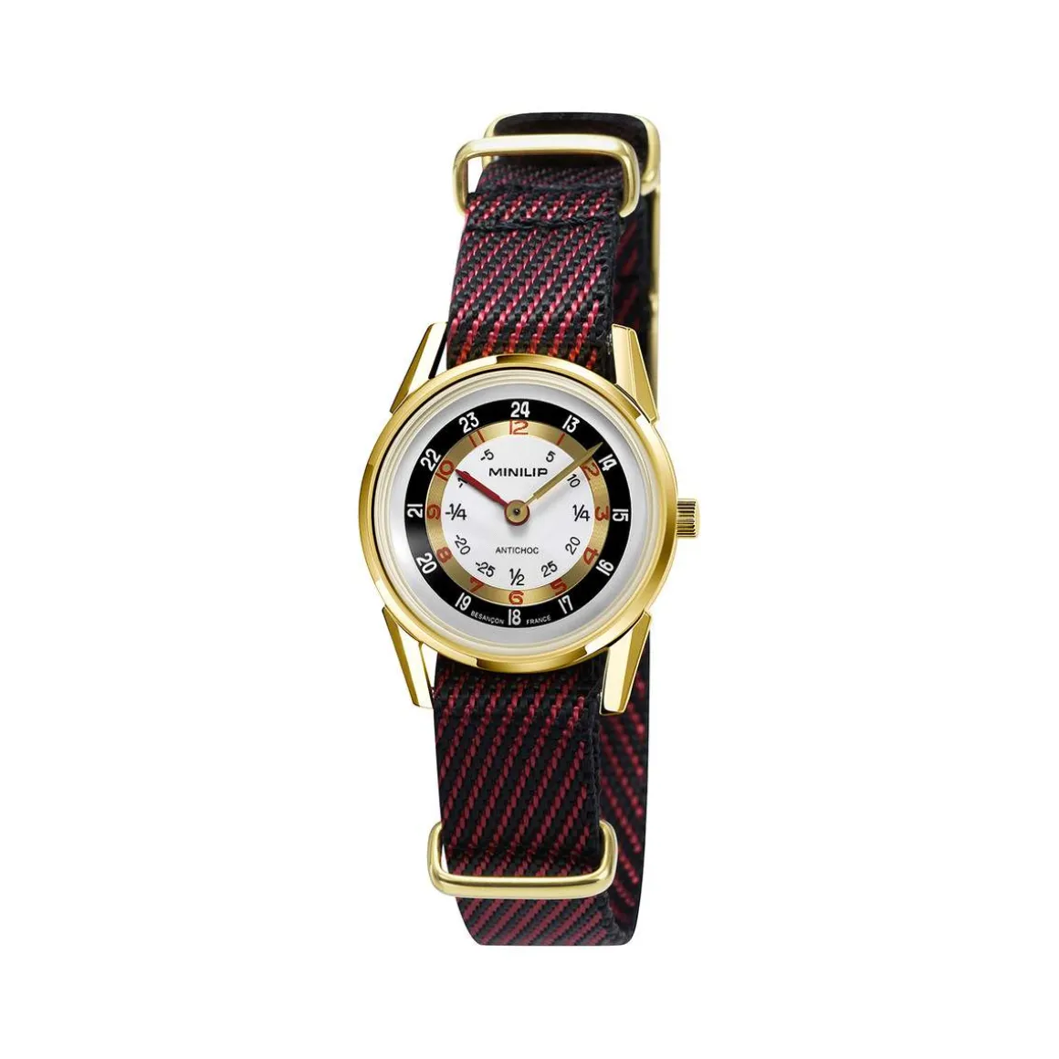Montre LIP femme analogique, bracelet nylon autres couleurs