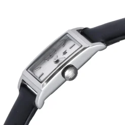 Montre LIP femme analogique, bracelet cuir noir