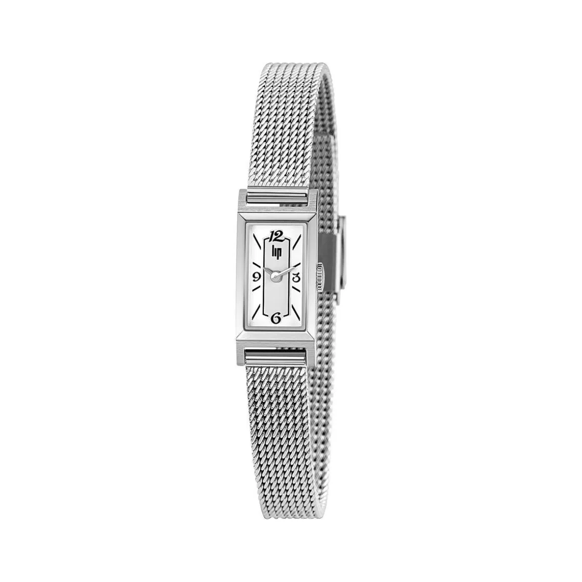 Montre LIP femme analogique, bracelet métal argent