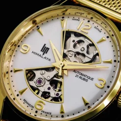 Montre Lip femme automatique métal doré