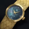 Montre LIP femme bracelet métal doré