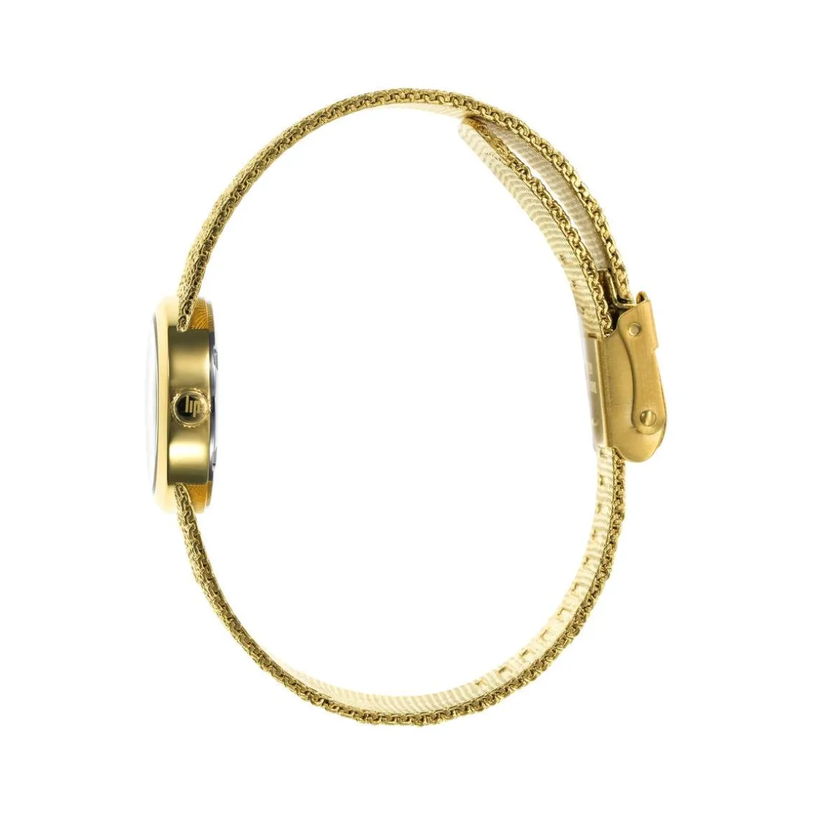 Montre LIP femme bracelet métal doré