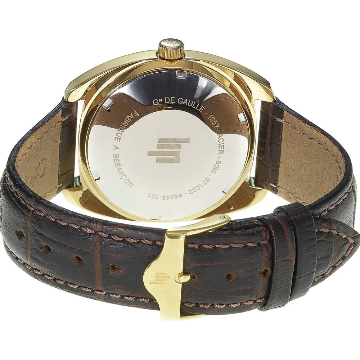 Montre LIP Général de Gaulle acier bracelet cuir