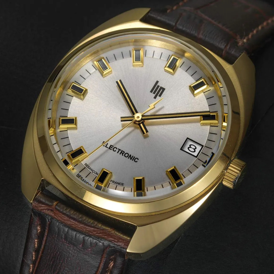 Montre LIP Général de Gaulle acier bracelet cuir