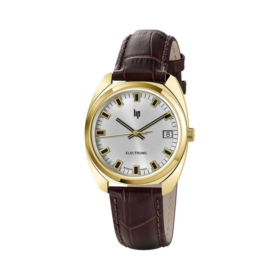 Montre LIP Général de Gaulle acier bracelet cuir