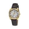 Montre LIP Général de Gaulle mixte automatique, bracelet cuir marron