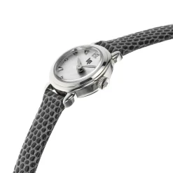 Montre LIP Henriette femme acier bracelet cuir gris