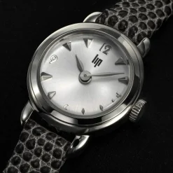 Montre LIP Henriette femme acier bracelet cuir gris