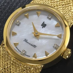 Montre LIP Henriette femme bracelet métal doré