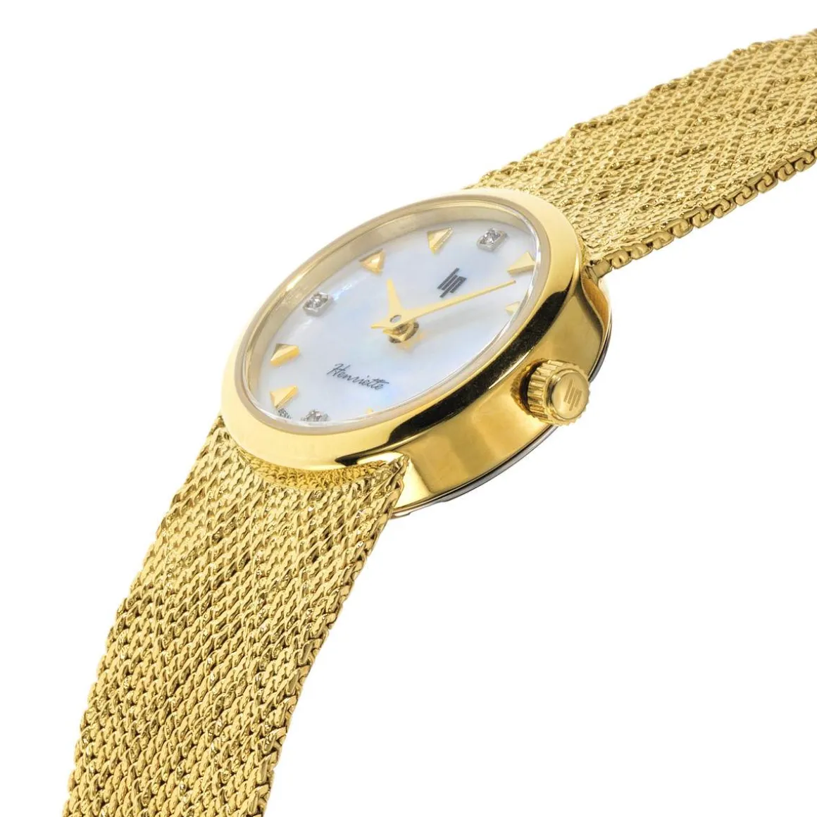 Montre LIP Henriette femme bracelet métal doré