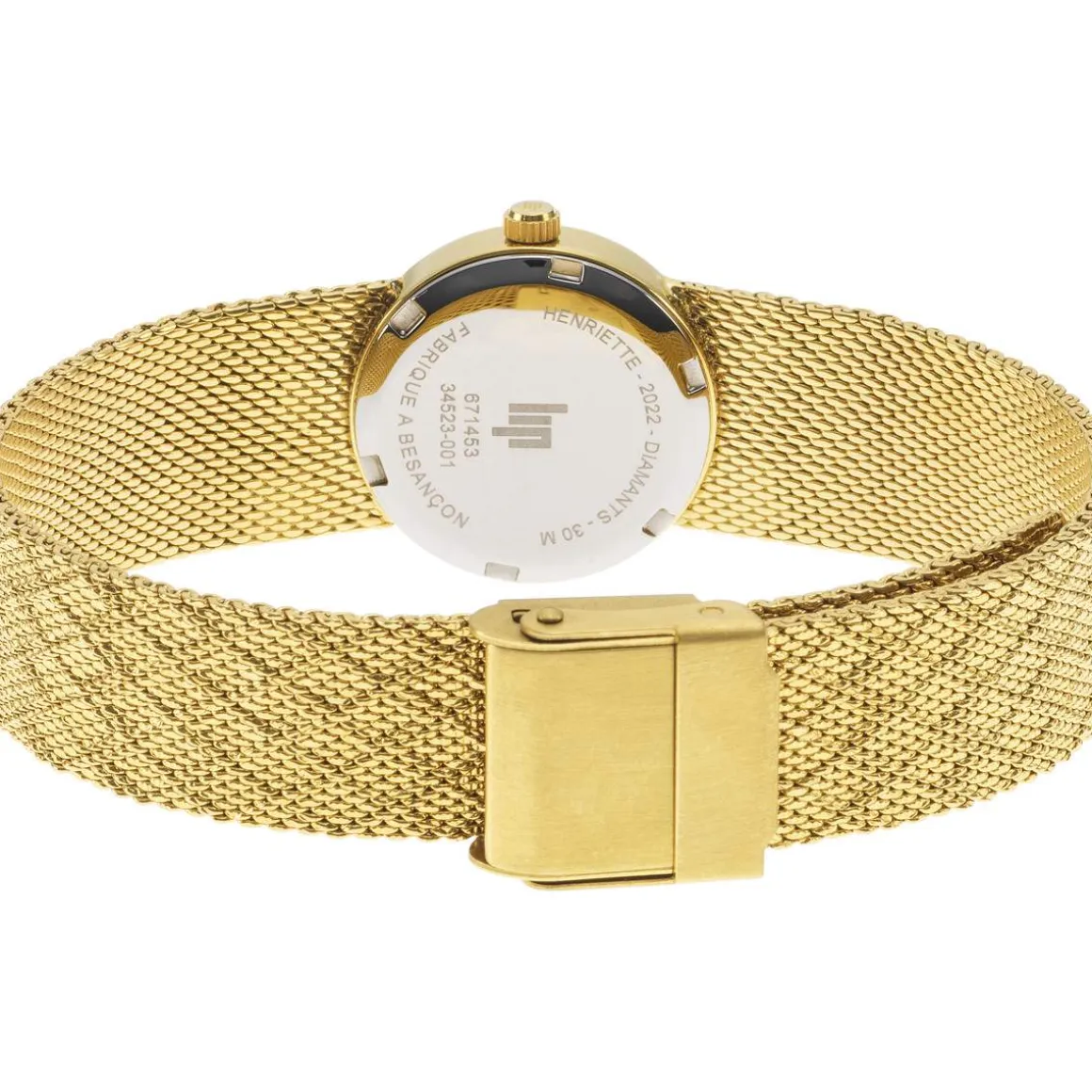 Montre LIP Henriette femme bracelet métal doré