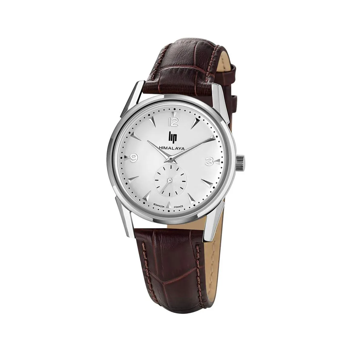 Montre Lip Himalaya homme acier bracelet cuir