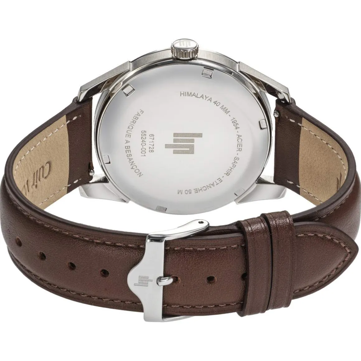 Montre LIP Himalaya homme bracelet cuir marron