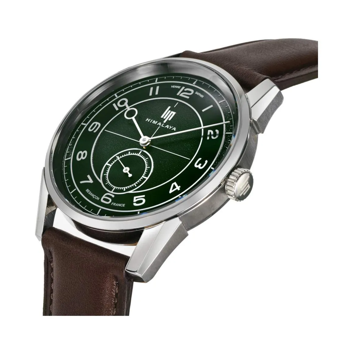 Montre LIP Himalaya homme bracelet cuir marron