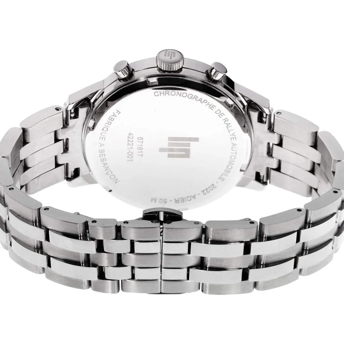 Montre Lip homme acier bracelet chromé