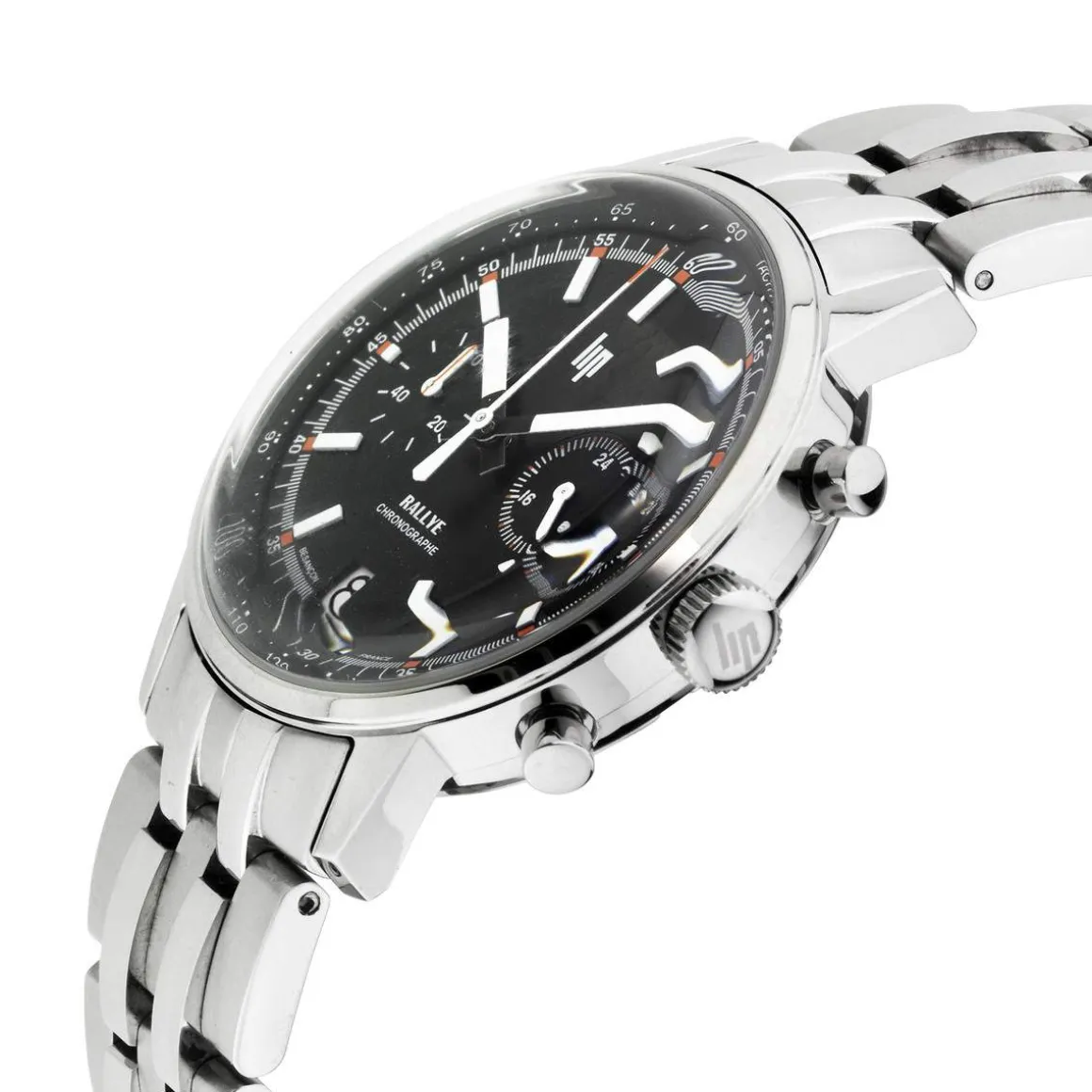 Montre Lip homme acier bracelet chromé