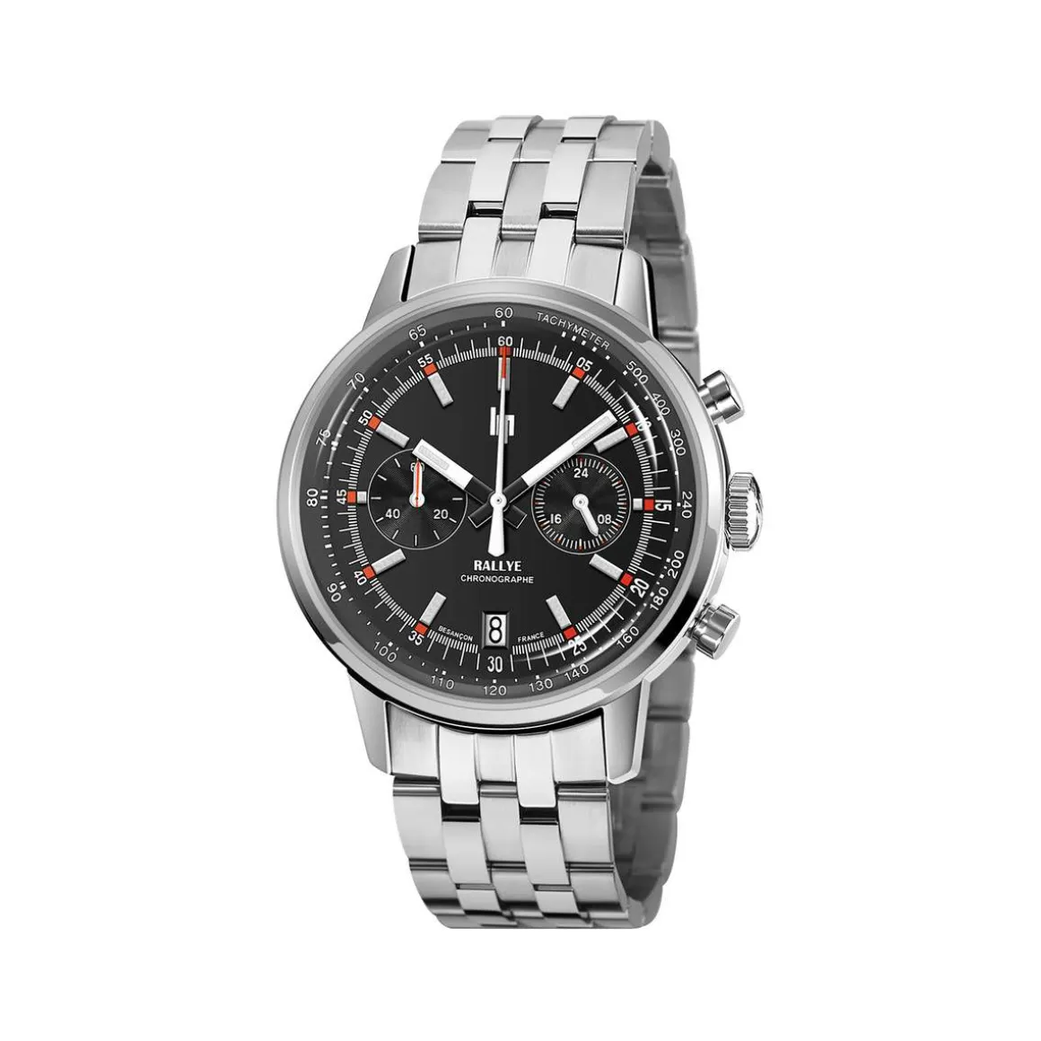 Montre Lip homme acier bracelet chromé