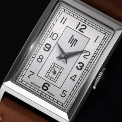 Montre Lip homme acier cuir marron