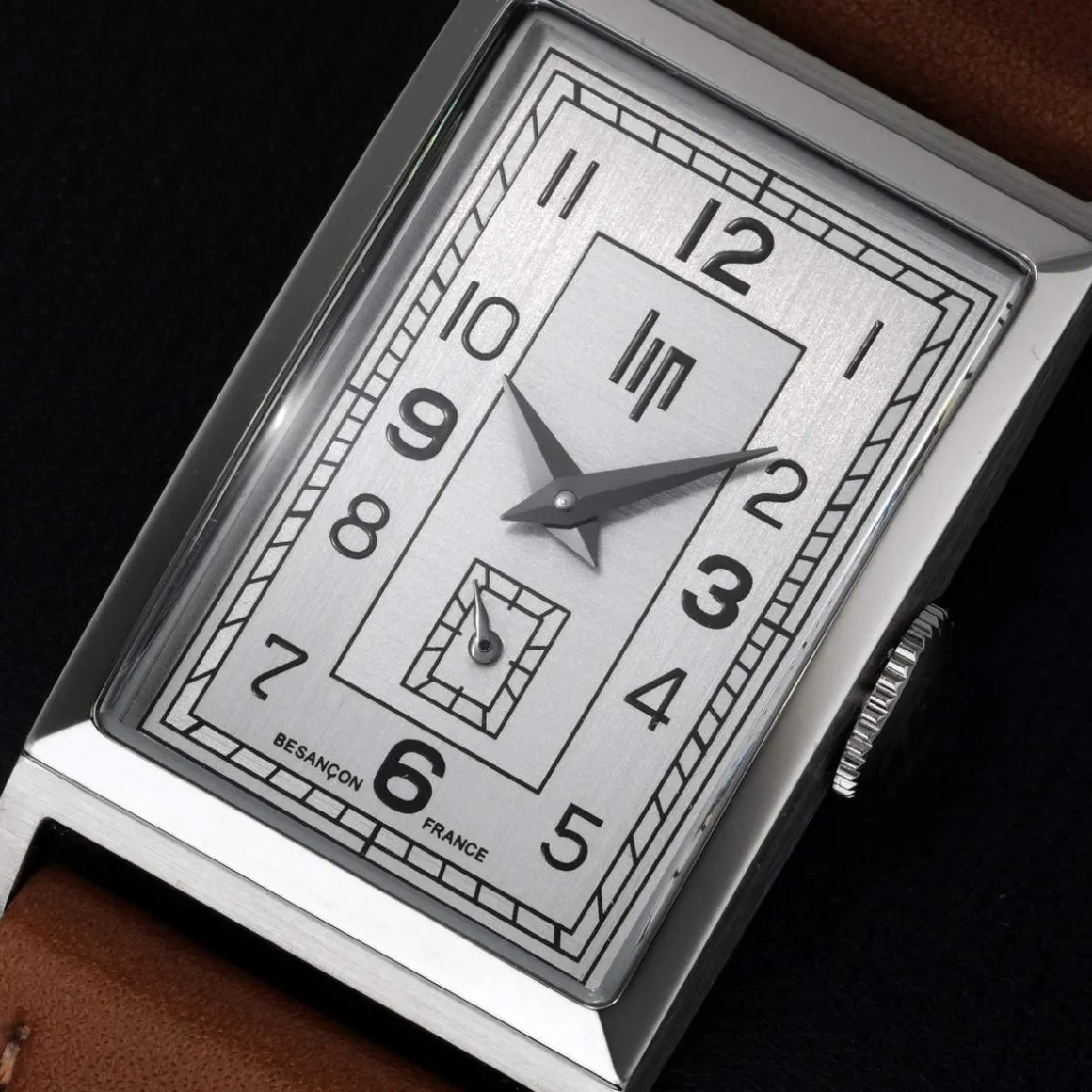 Montre Lip homme acier cuir marron